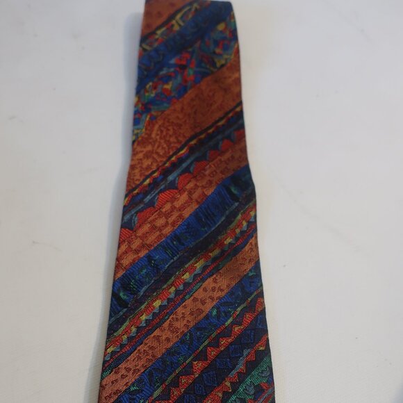 Mens Missoni Multicolor Jacquard Silk Designer Necktie - Picture 3 of 6
